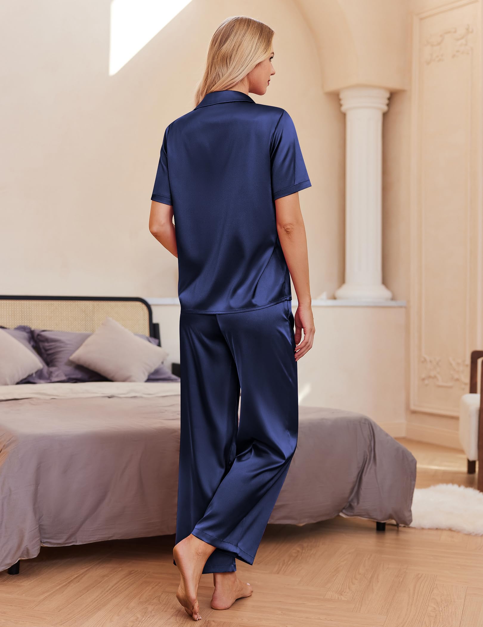 Foto 4 pulgar | Pijama Ekouaer de Seda para Mujer - Venta Internacional