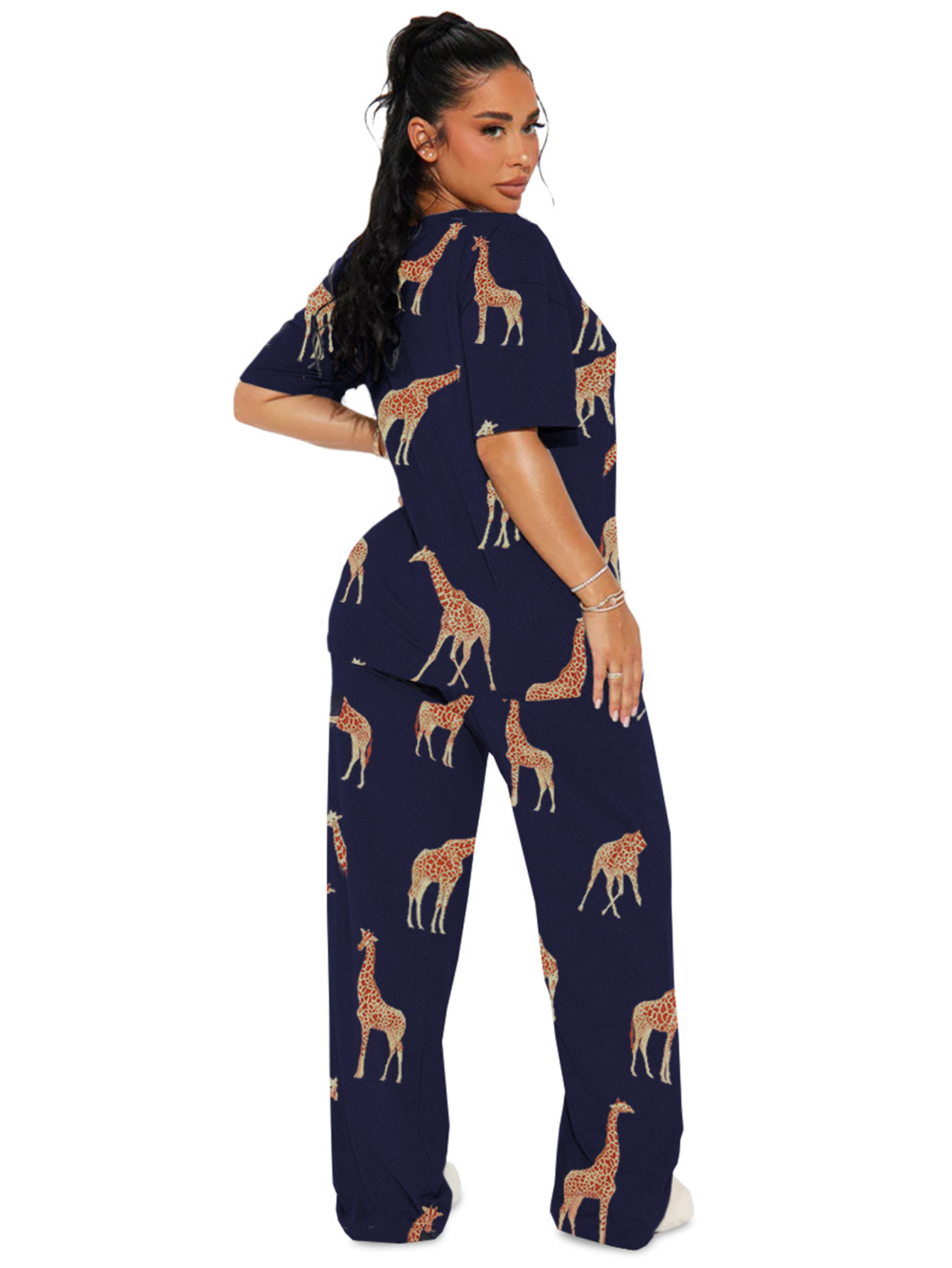 Foto 4 pulgar | Pijama Mujer Conjunto Elegante Camisa Pantalon Shendy Vendy Negro