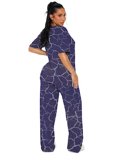 Foto 3 | Pijama Mujer Conjunto Elegante Camisa Pantalon Shendy Vendy Azul Marino