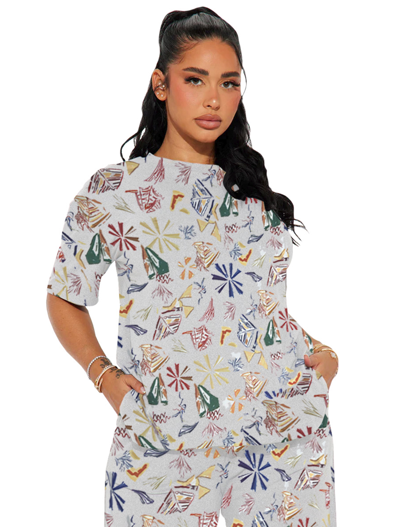 Foto 5 pulgar | Pijama Mujer Conjunto Elegante Camisa Pantalon Shendy Vendy Blanco