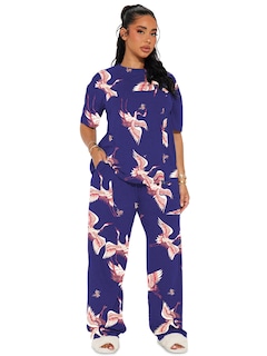 Foto 1 | Pijama Mujer Conjunto Elegante Camisa Pantalon Shendy Vendy Azul Oscuro