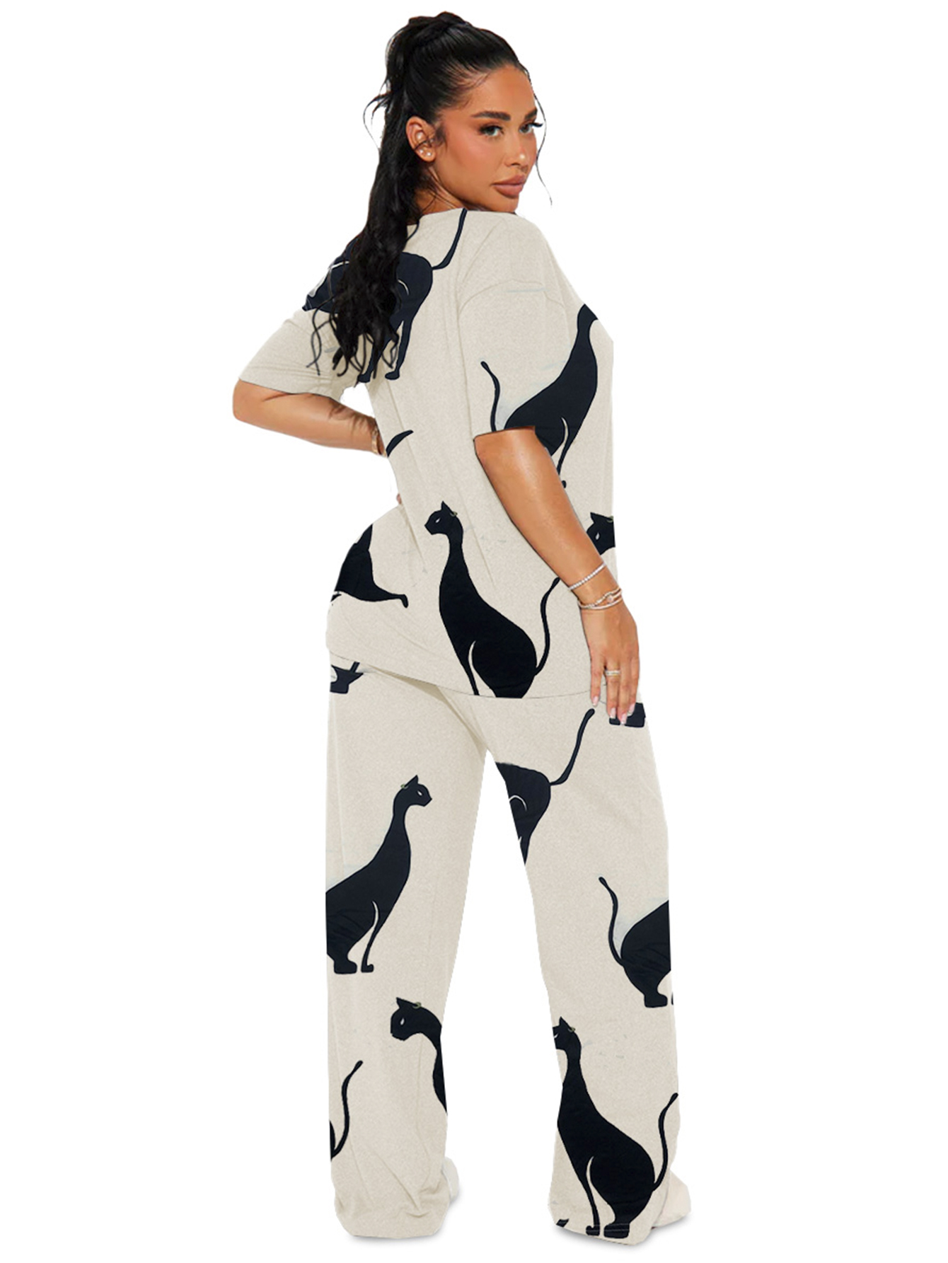 Foto 4 pulgar | Pijama Mujer Conjunto Elegante Camisa Pantalon Shendy Vendy Crema