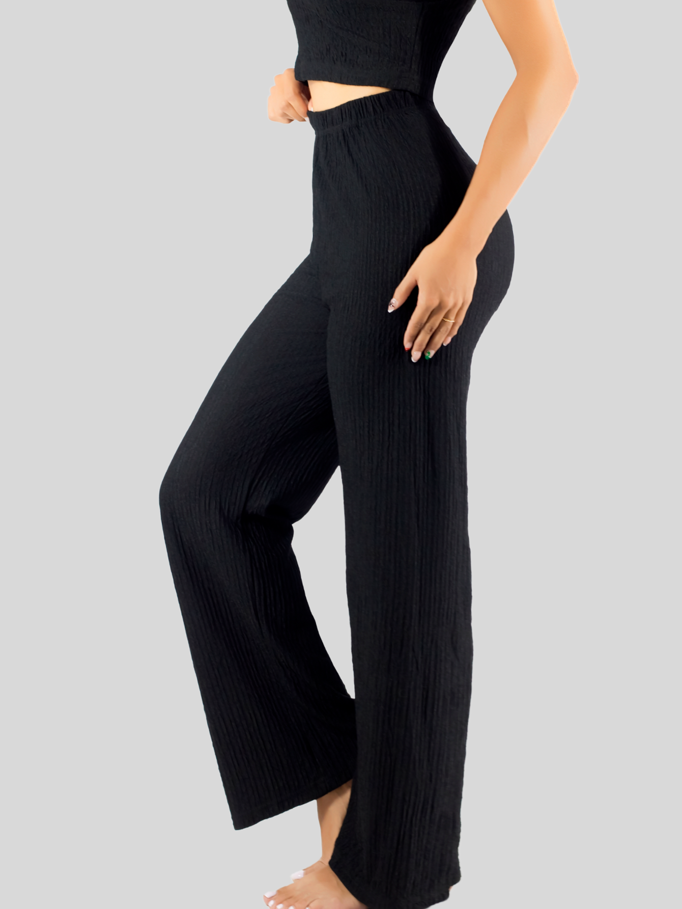 Foto 7 pulgar | Conjunto Pijama 3 Piezas Pantalón Top Camison Mujer