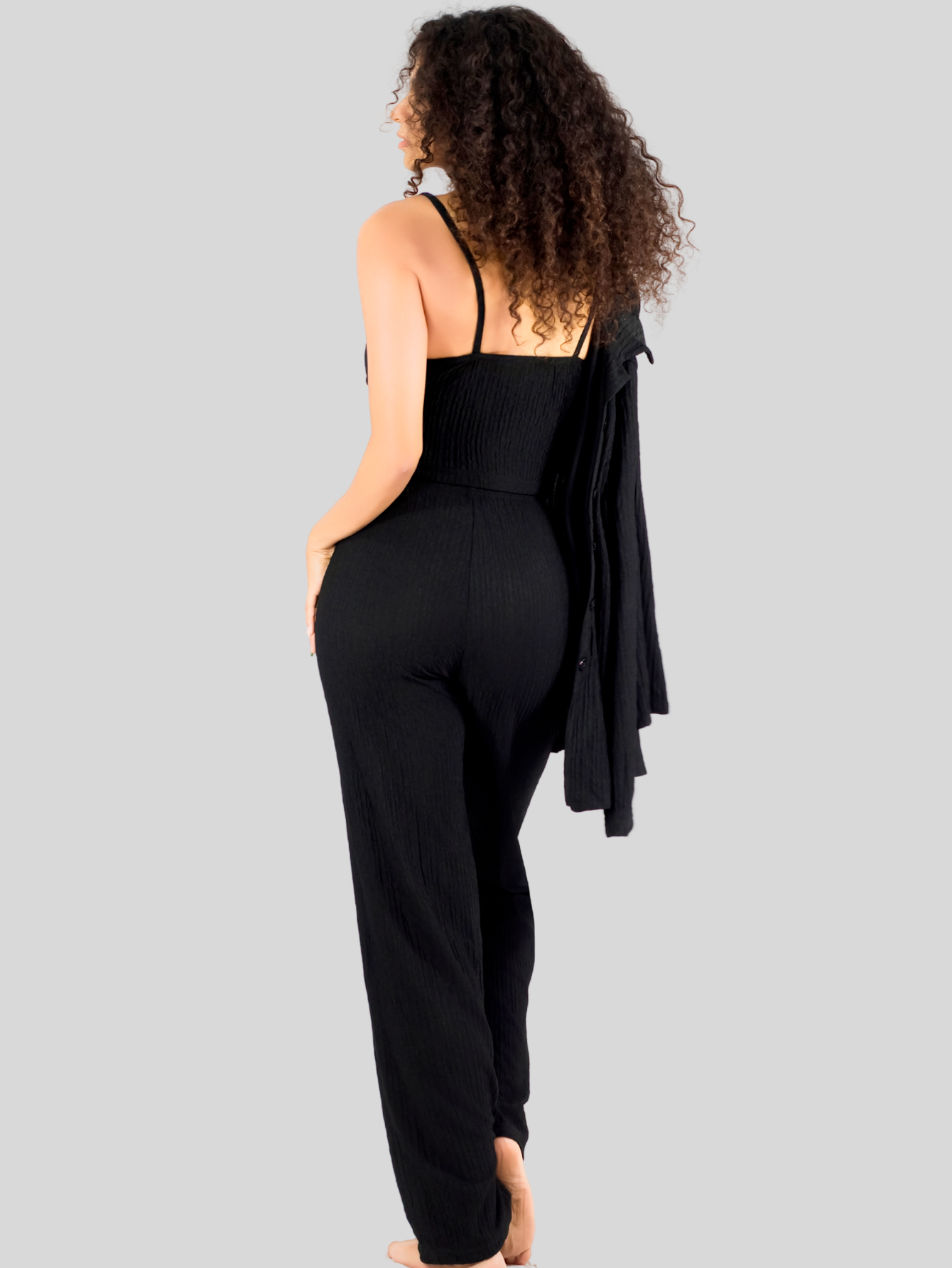 Foto 8 pulgar | Conjunto Pijama 3 Piezas Pantalón Top Camison Mujer