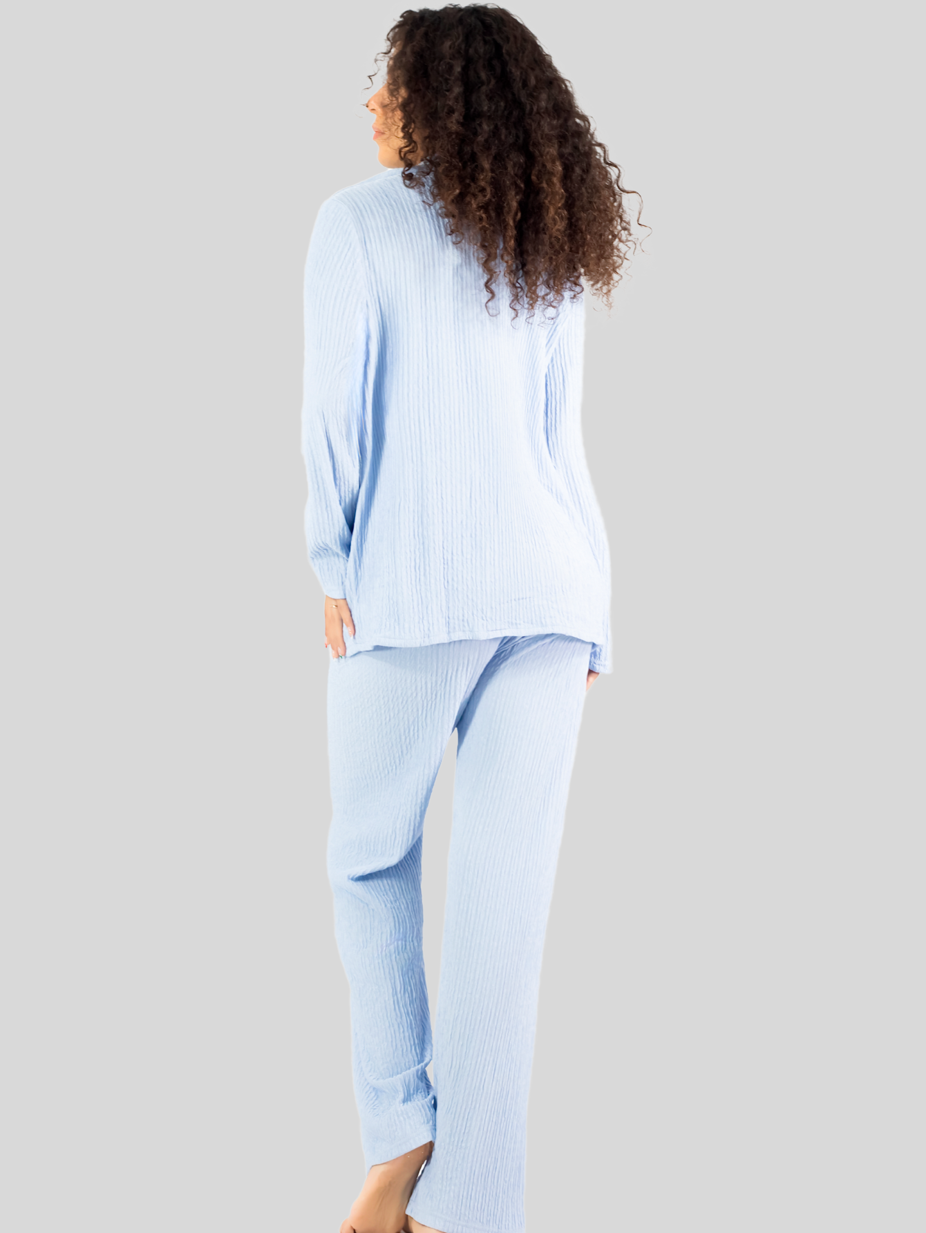 Foto 6 pulgar | Conjunto Pijama 3 Piezas Pantalón Top Camison Mujer