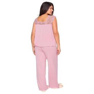Foto 4 | Pijama Ilusión con Encaje Rosa