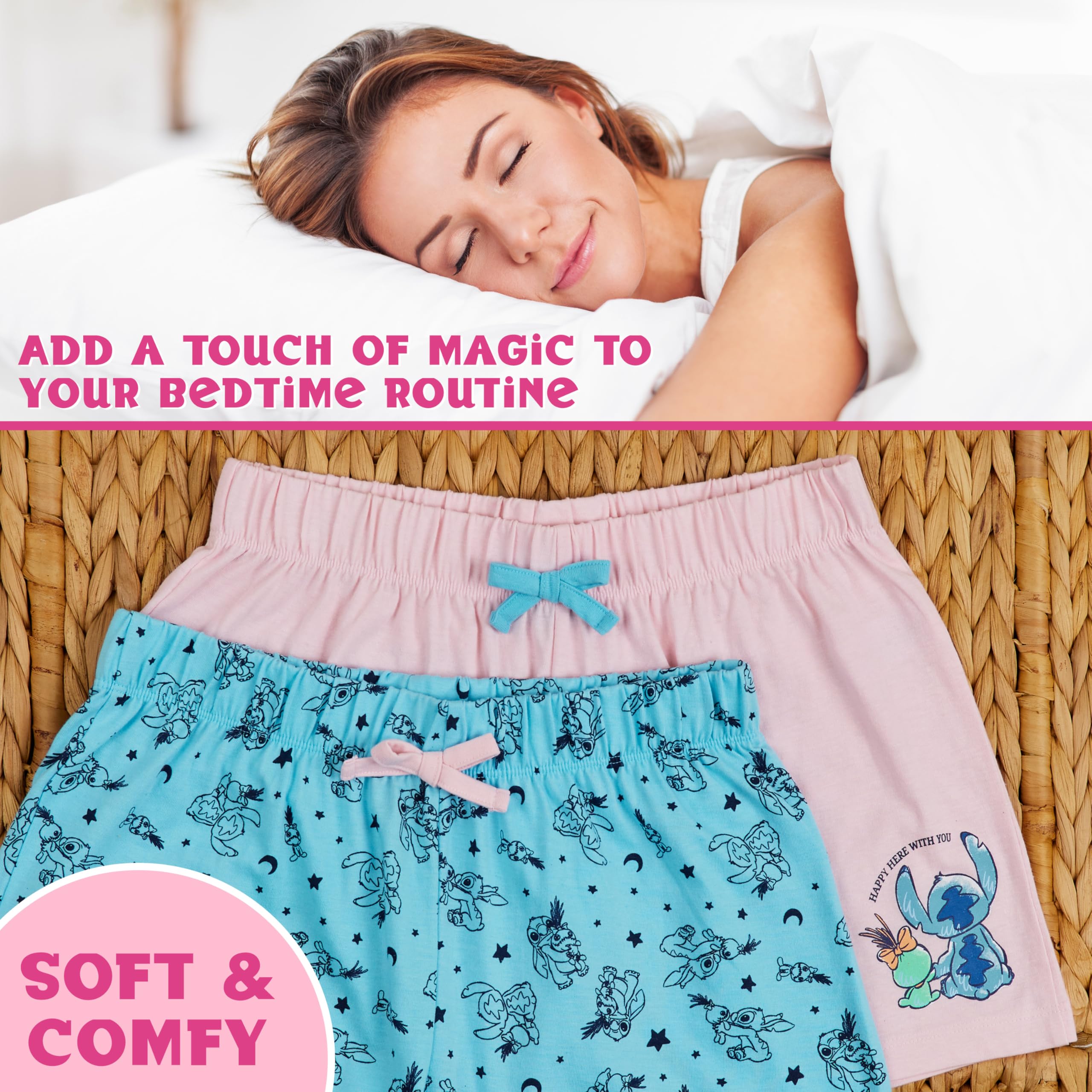 Foto 4 pulgar | Set De Pijama Disney Stitch Para Mujer, Paquete De 2, Talla L - Venta Internacional.