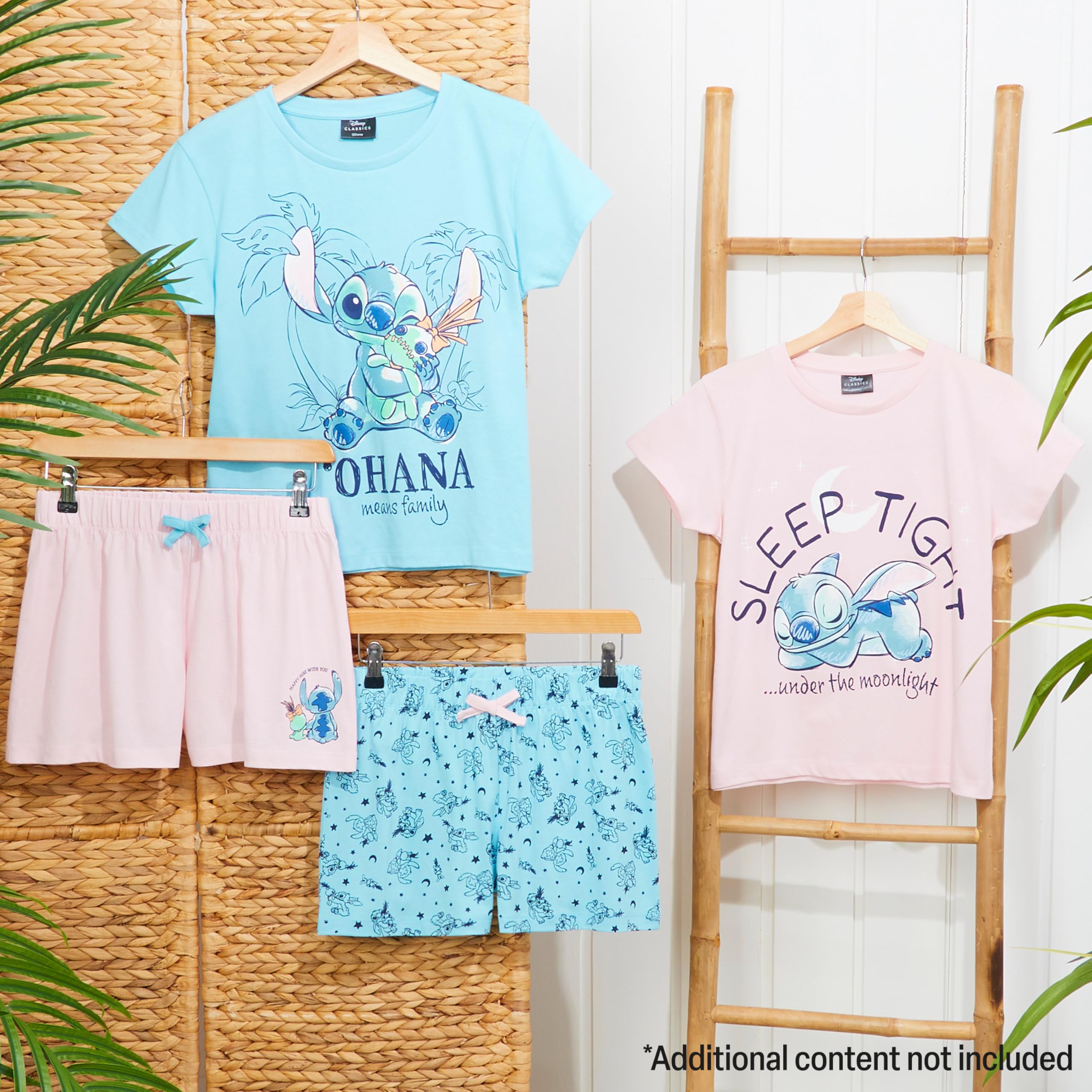 Foto 5 | Set De Pijama Disney Stitch Para Mujer, Paquete De 2, Talla L - Venta Internacional.