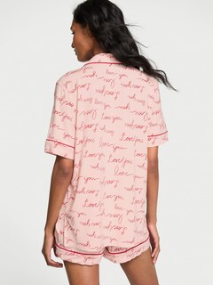 Foto 2 | Conjunto De Pijama Victoria's Secret Modal De Manga Corta Para Mujer - Venta Internacional.