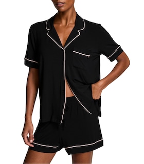 Foto 1 | Conjunto De Pijama Victoria's Secret Modal Para Mujer Negro Talla S - Venta Internacional.