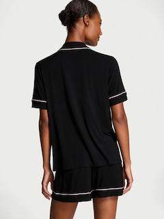 Foto 2 | Conjunto De Pijama Victoria's Secret Modal Para Mujer Negro Talla S - Venta Internacional.