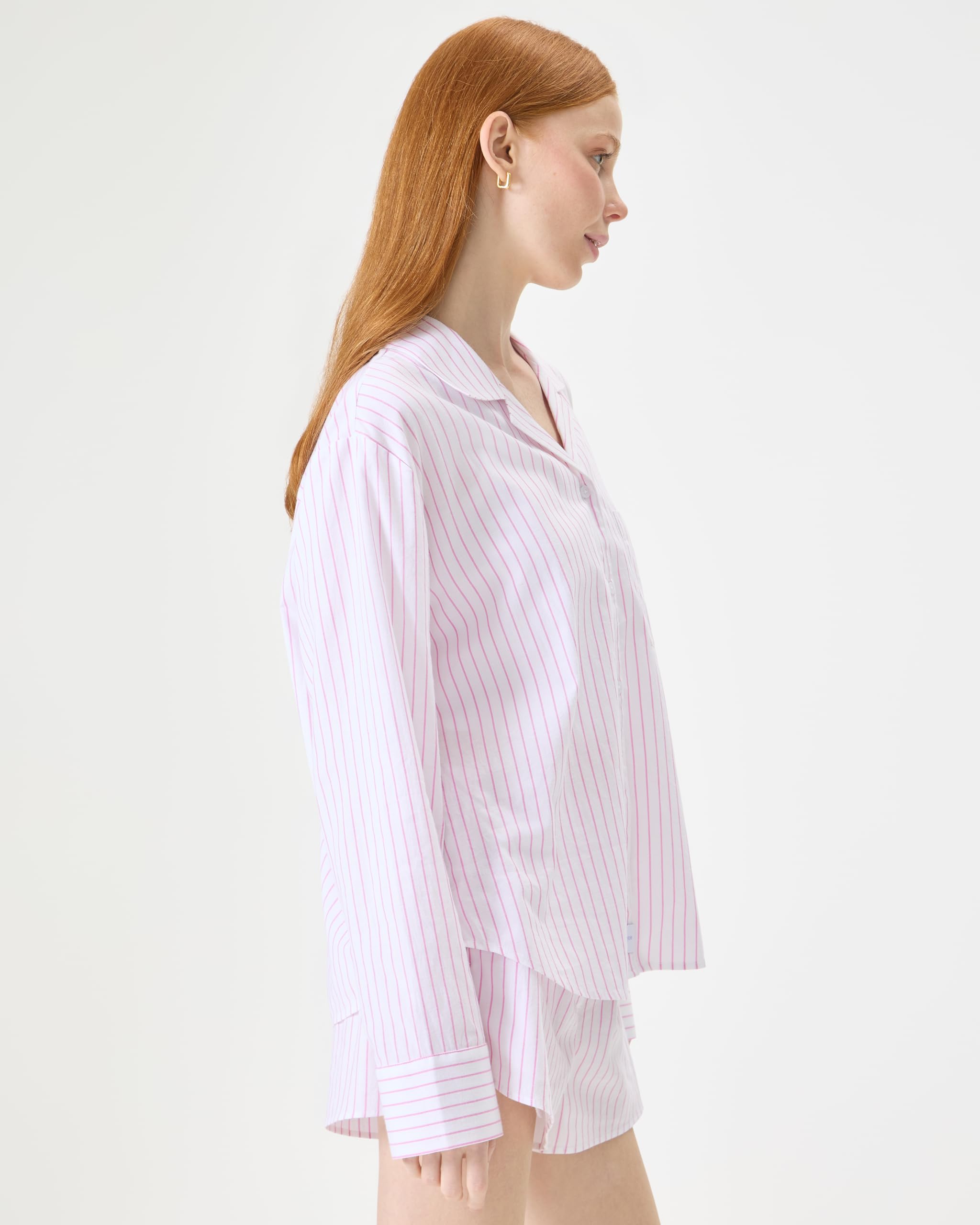 Foto 4 pulgar | Camisa De Dormir Florence By Mills Para Mujer, Manga Larga, Blanco Y Rosa - Venta Internacional.