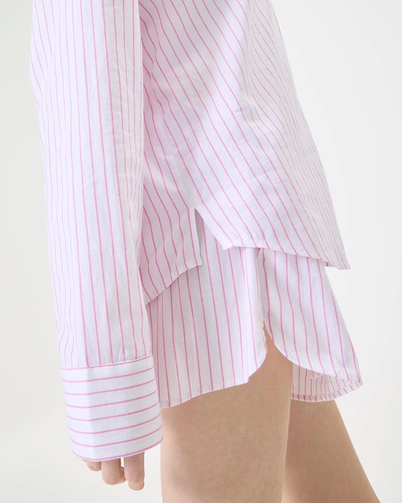 Foto 5 | Camisa De Dormir Florence By Mills Para Mujer, Manga Larga, Blanco Y Rosa - Venta Internacional.