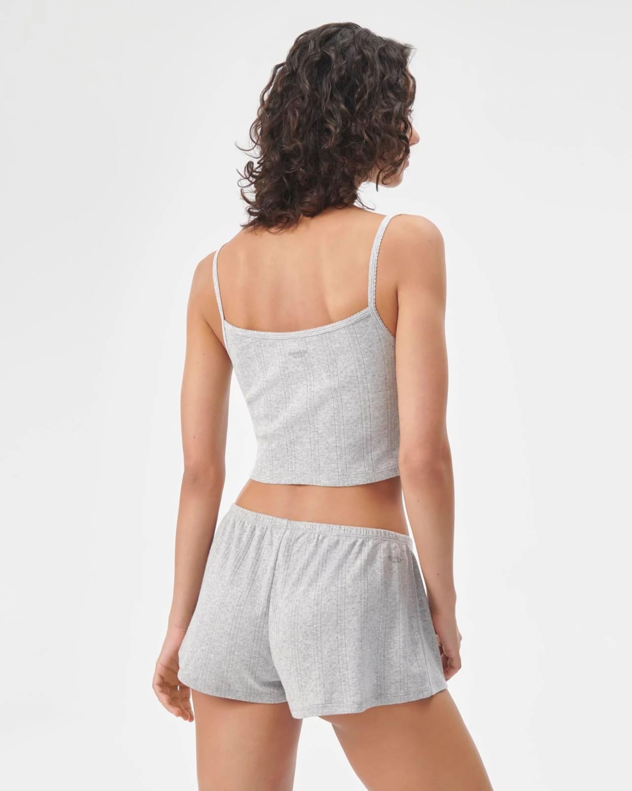 Foto 6 pulgar | Camiseta Sin Mangas Florence De Mills Cozy Crush Sweet Pointelle Grey - Venta Internacional.