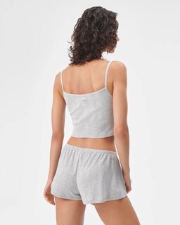 Foto 5 | Camiseta Sin Mangas Florence De Mills Cozy Crush Sweet Pointelle Grey - Venta Internacional.