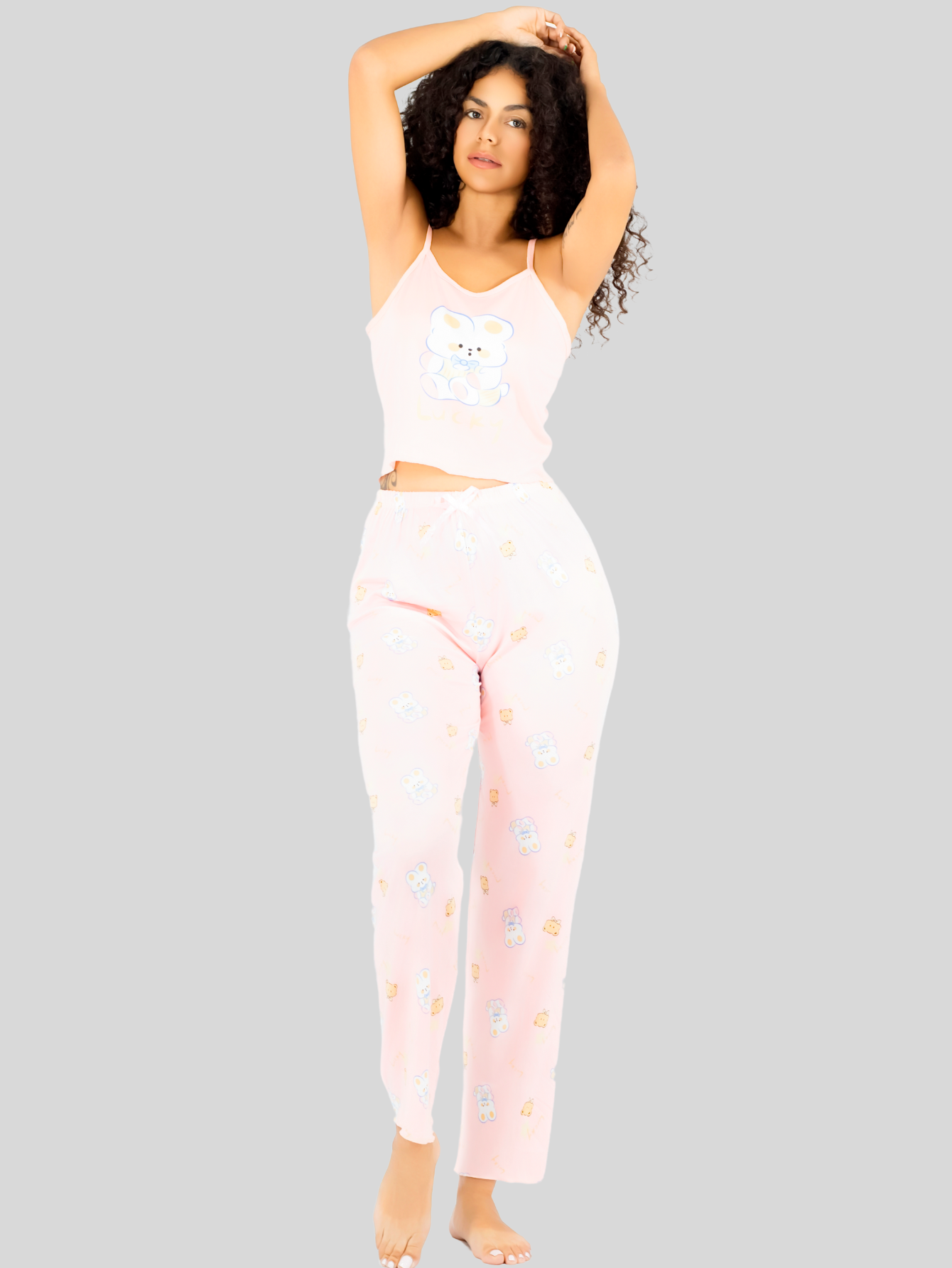 Foto 3 pulgar | Set De 2 Conjunto Pijama Mujer Blusa Y Pantalón Dama Pij-089-px2 Variedad De Diseños Piyama Pyjama