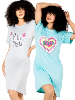 Foto 1 | Set De 2 Camisones Para Dormir Mujer Pijama Aesthetic Batas Pij-08-2 D43 Y D44 Dama Bluson