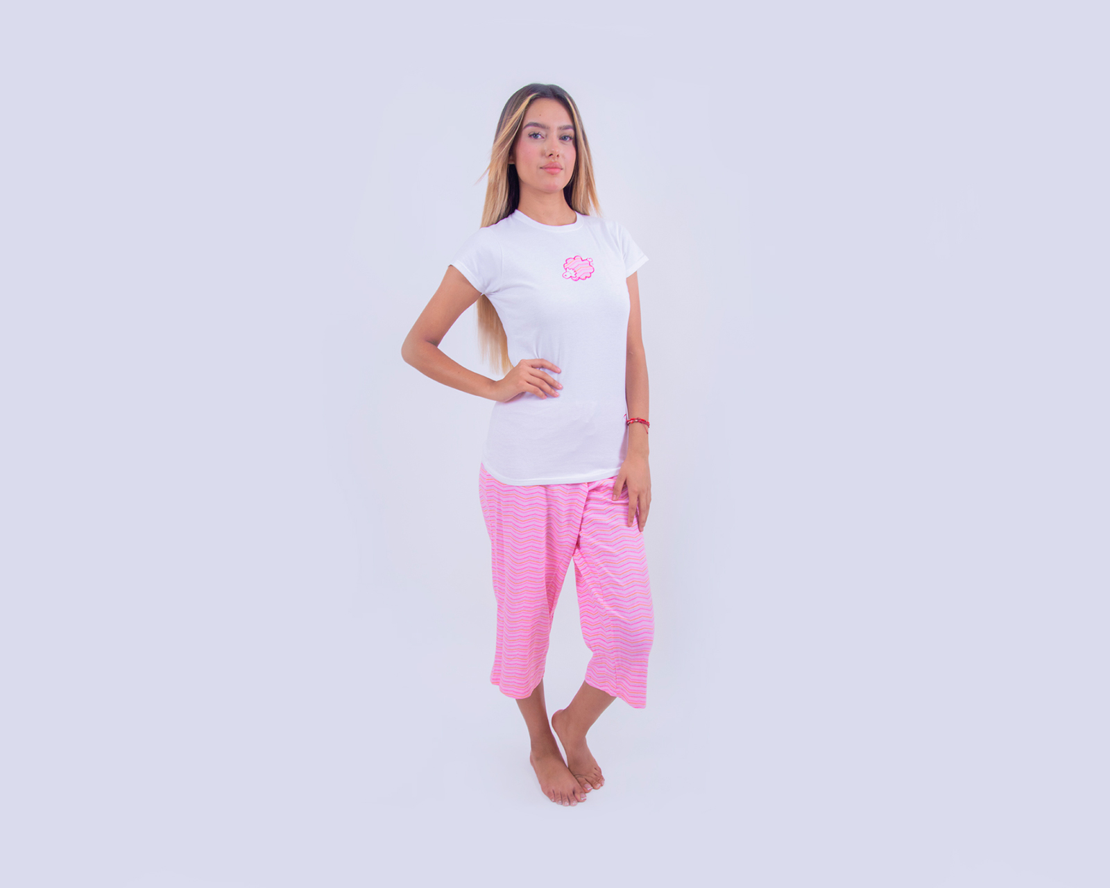 Foto 2 pulgar | Conjunto De Pijama Capri Para Mujer Marca Twins