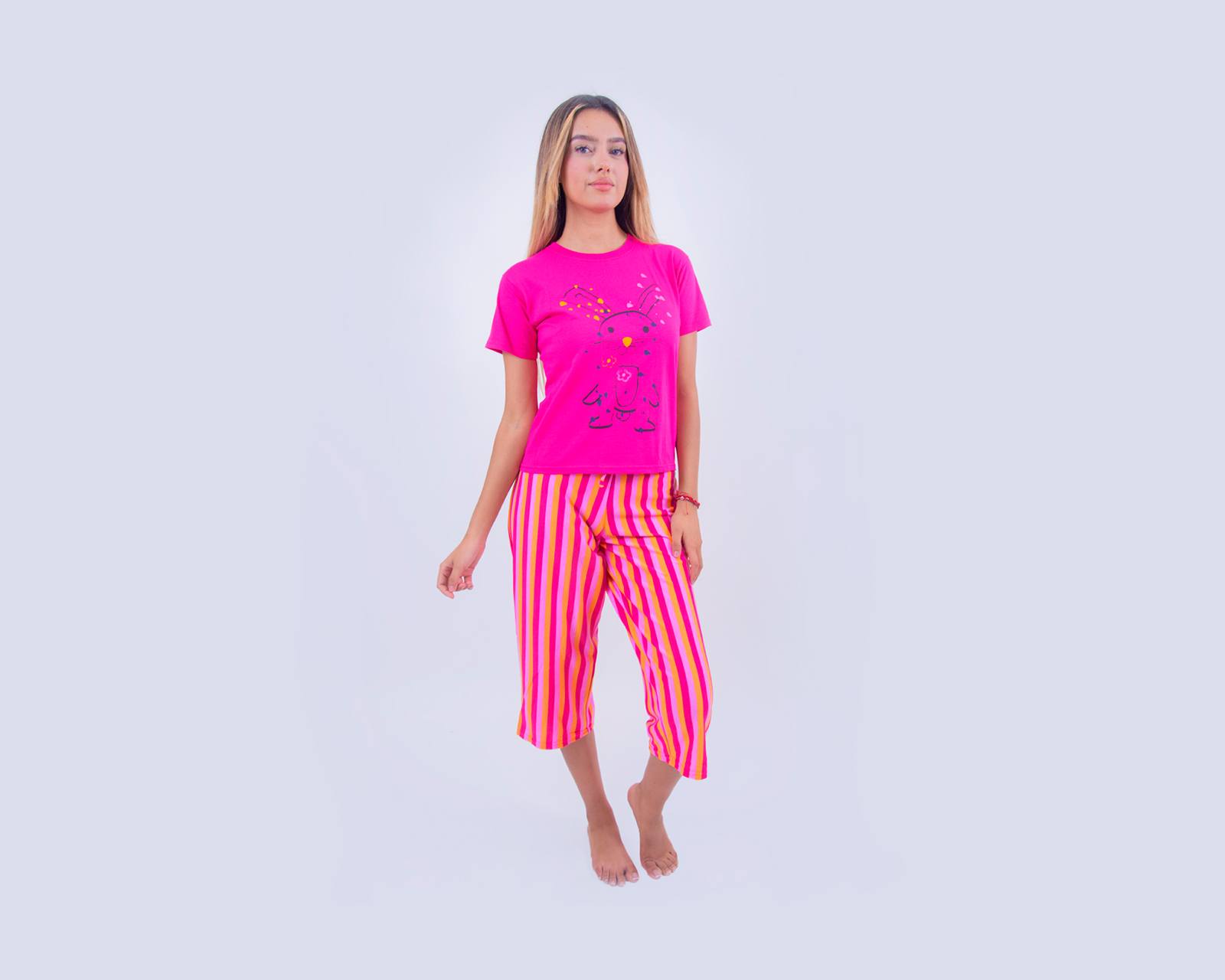 Foto 2 pulgar | Conjunto De Pijama Capri Para Mujer Marca Twins