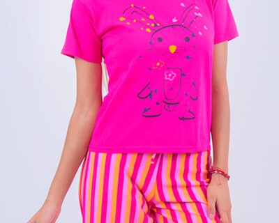 Foto 3 | Conjunto De Pijama Capri Para Mujer Marca Twins