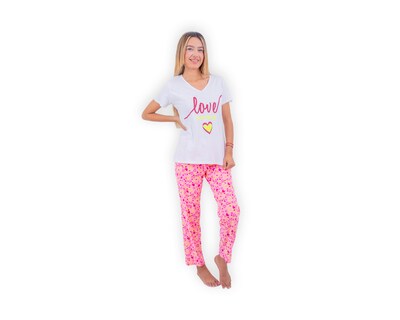 Foto 1 | Conjunto De Pijama Pantalón Para Mujer Marca Twins