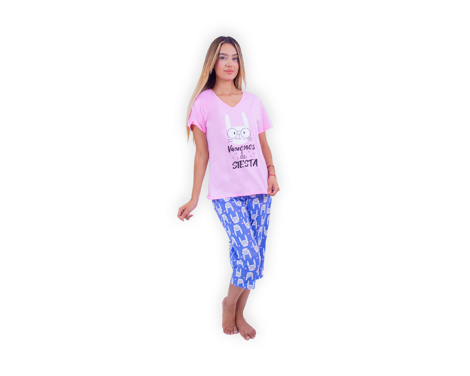 Foto 2 pulgar | Conjunto De Pijama Capri Para Mujer Marca Twins