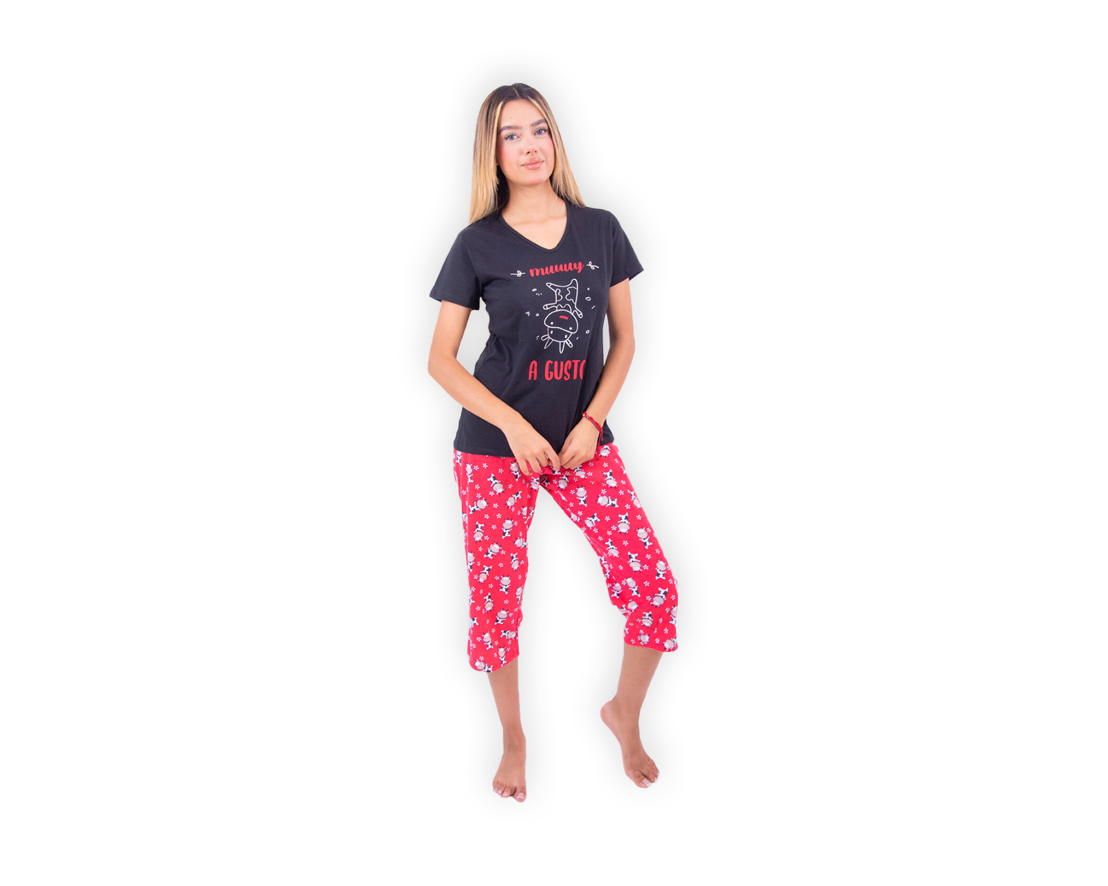 Foto 4 pulgar | Conjunto De Pijama Capri Para Mujer Marca Twins