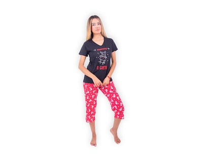 Foto 3 | Conjunto De Pijama Capri Para Mujer Marca Twins