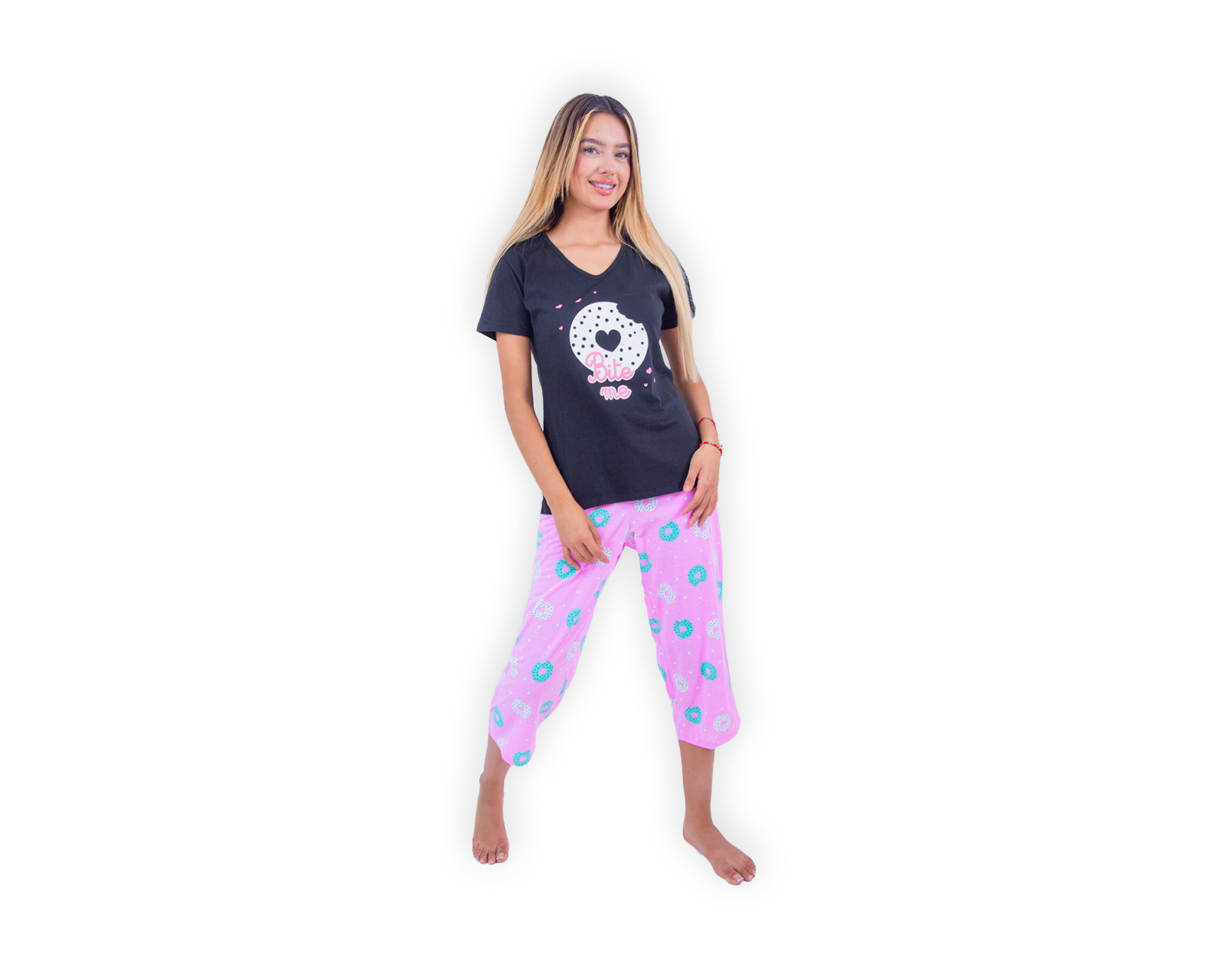 Foto 2 pulgar | Conjunto De Pijama Capri Para Mujer Marca Twins