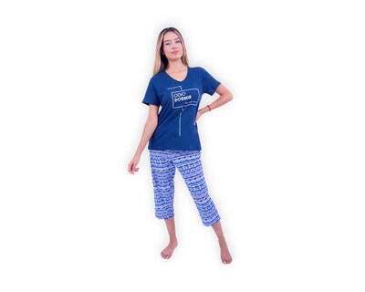 Foto 3 | Conjunto De Pijama Capri Para Mujer Marca Twins