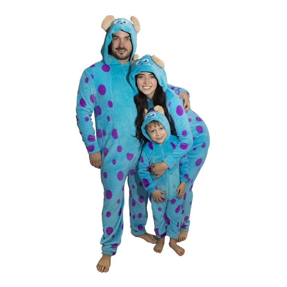 Foto 5 pulgar | Mameluco para Adulto Disney 2475 Sulley Azul Bordado
