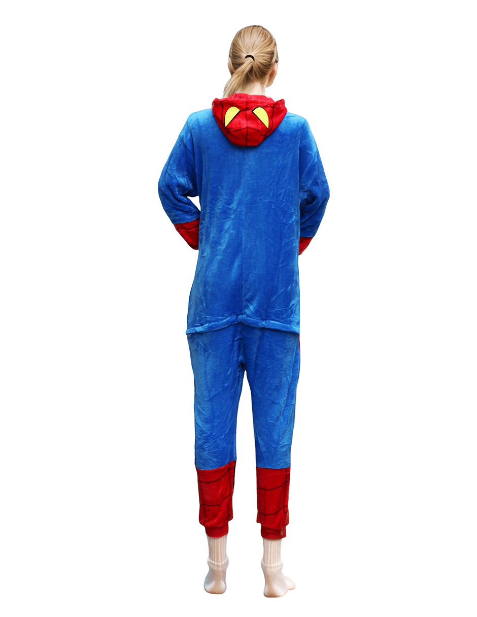 Foto 5 pulgar | Pijama Mameluco de Polar Spiderman Rojo para Mujer