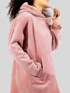 Foto 6 | Camison Para Dormir Mujer Pijama Aborregada Batas Dama Bluson Pij-087 Rosa Maxi Sudadera Polar
