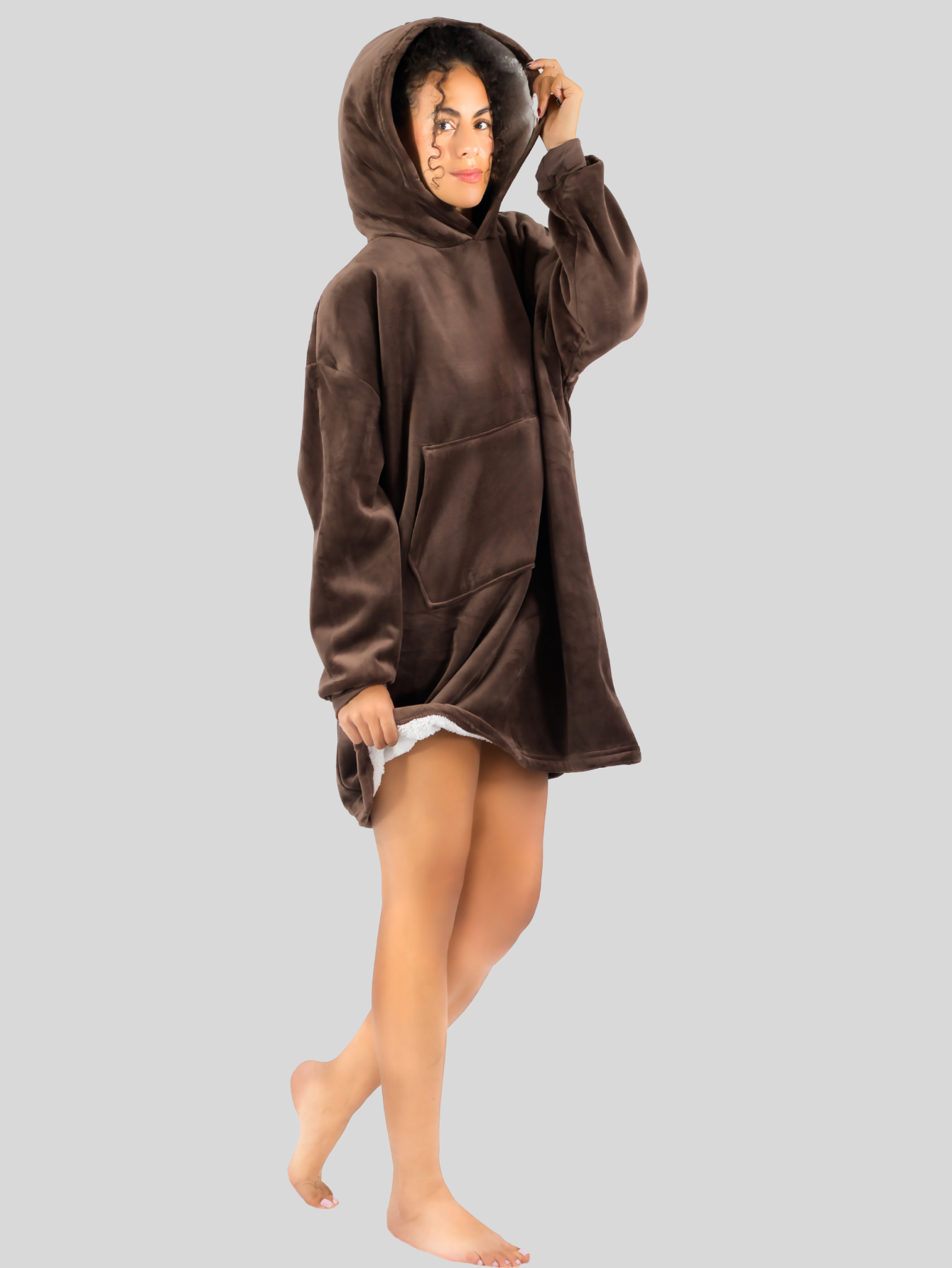 Foto 2 | Set De 2 Camisones Para Dormir Mujer Pijama Aborregada Batas Dama Pij-087-px2 Variedad De Colores Blusón Maxi Sudadera