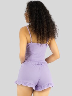 Foto 6 | Ropa Para Dormir Mujer Verano Short + Blusa Fresca Pij-092 Lila Pijama Fresca