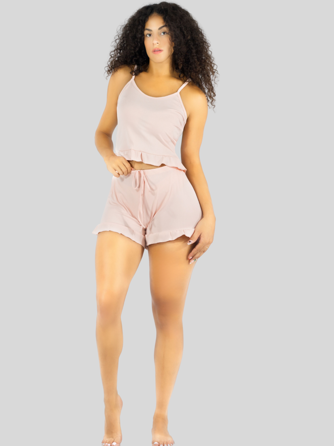 Foto 3 pulgar | Ropa Para Dormir Mujer Verano Short + Blusa Fresca Pij-092 Coral Pijama Fresca