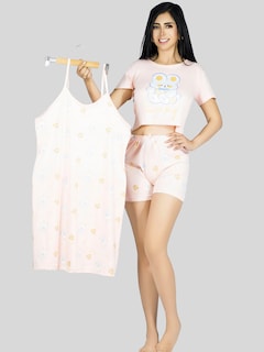 Foto 2 | Set Pijama 3 Piezas Mujer Verano Pij-096 D10 Bata Top Y Short