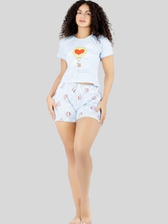 Foto 4 | Set Pijama 3 Piezas Mujer Verano Pij-096 D1 Bata Top Y Short