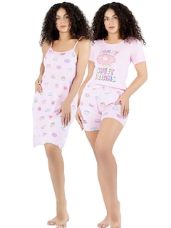 Foto 1 | Set Pijama 3 Piezas Mujer Verano Pij-096 D6 Bata Top Y Short