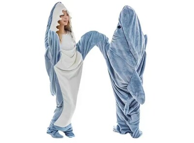 Foto 1 | Xtellar Manta-pijama Con Capucha De Tiburón, Ideal Para Adultos Y Niños