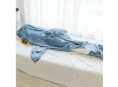Foto 5 | Xtellar Manta-pijama Con Capucha De Tiburón, Ideal Para Adultos Y Niños
