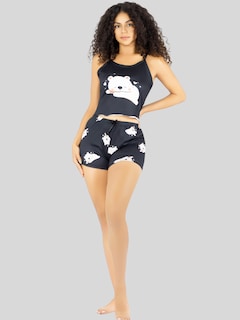 Foto 6 | Pijama 3 Piezas Mujer Short Blusa Playera Pij-094 Diseño 8 Suave Cómoda Relax