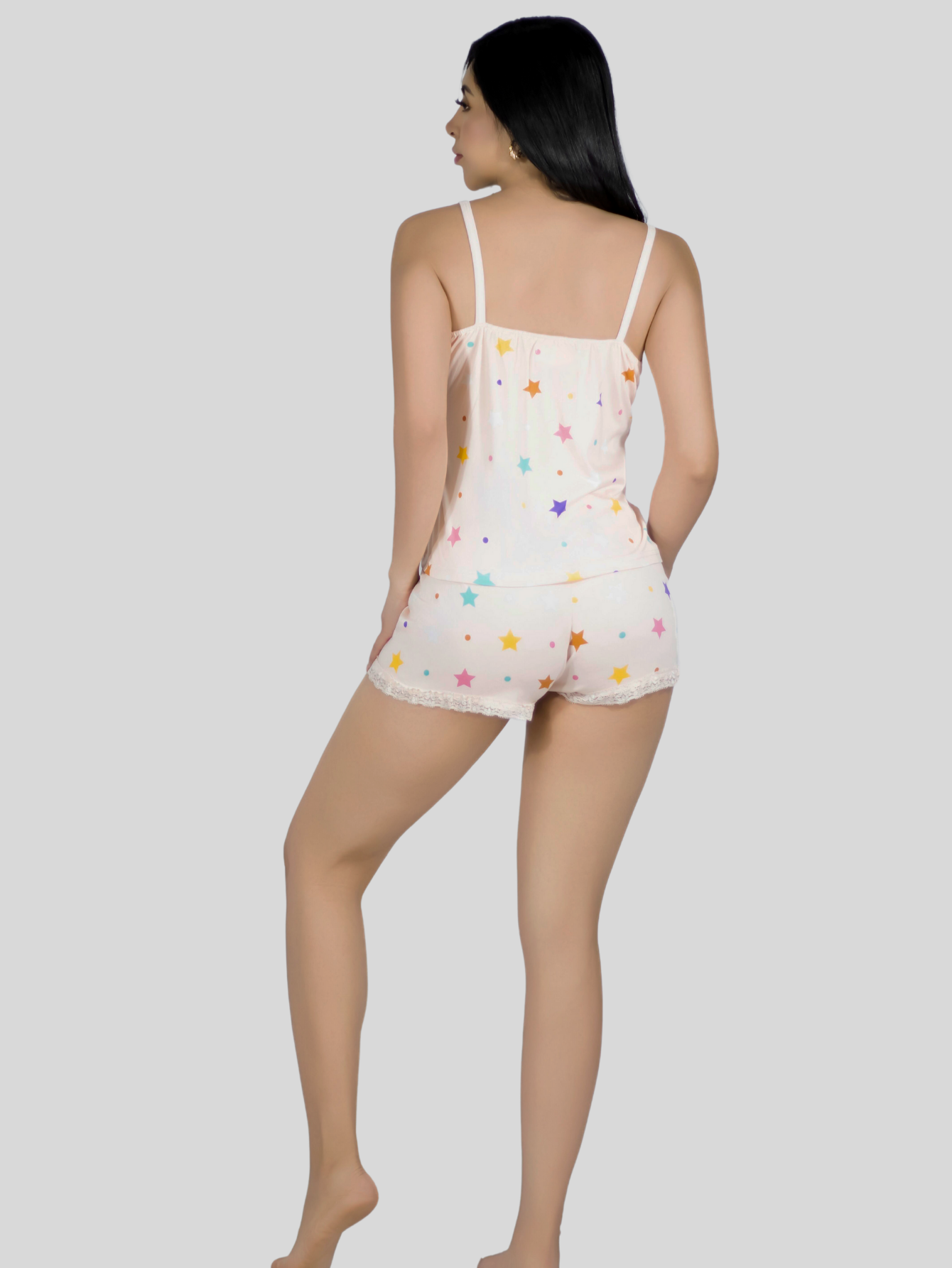 Foto 4 pulgar | Set Pijama 3 Piezas Mujer Verano Pij-095 D8 Bata Top Y Short