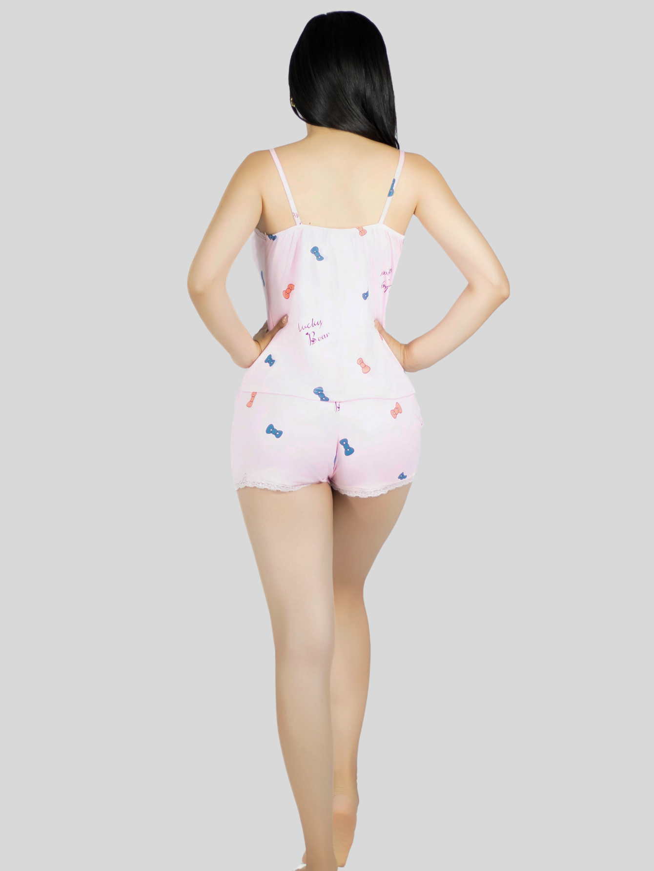Foto 4 pulgar | Set Pijama 3 Piezas Mujer Verano Pij-095 D10 Bata Top Y Short