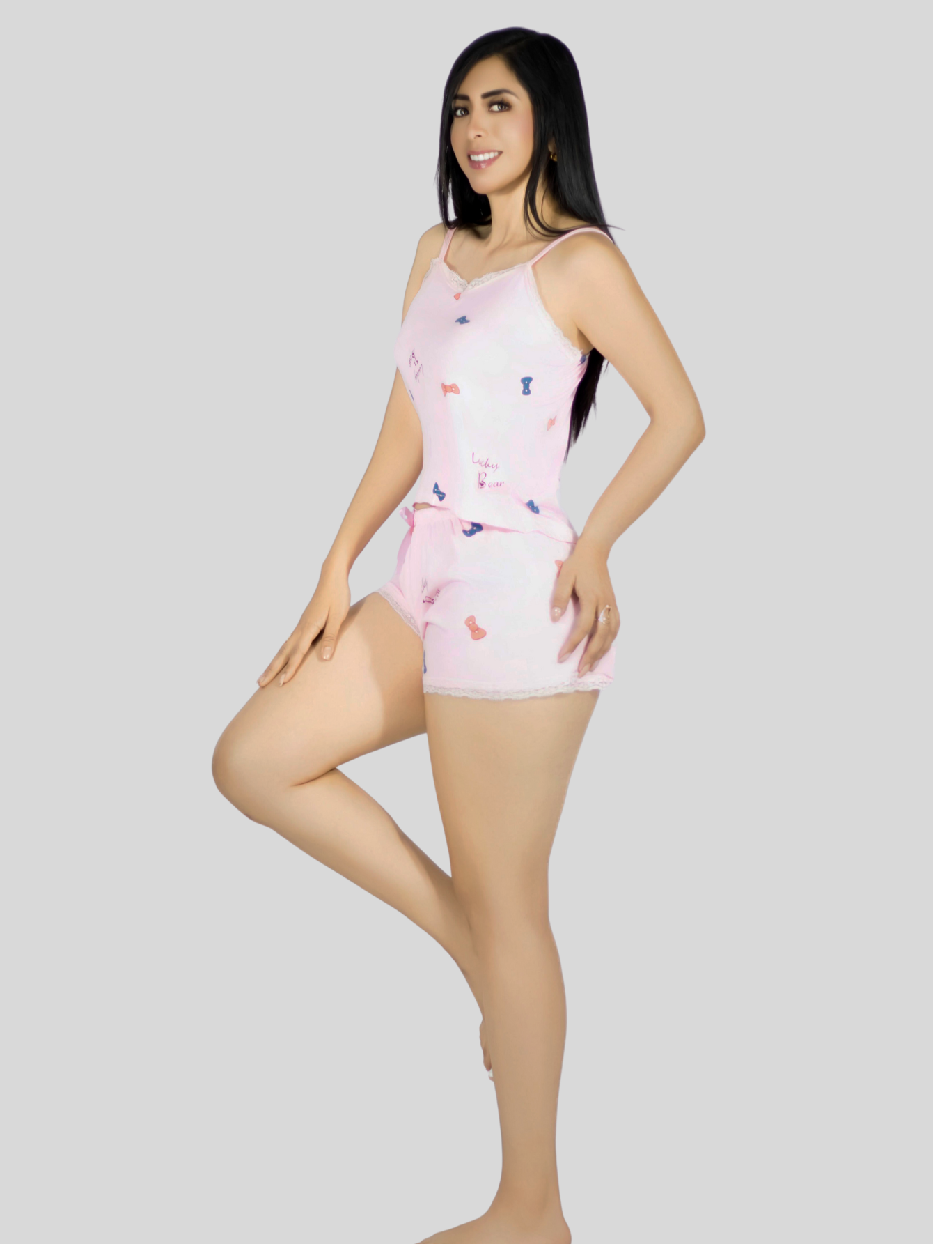 Foto 5 pulgar | Set Pijama 3 Piezas Mujer Verano Pij-095 D10 Bata Top Y Short