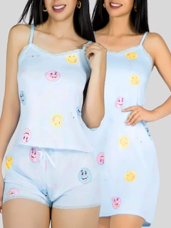 Foto 5 | Set Pijama 3 Piezas Mujer Verano Pij-095 D1 Bata Top Y Short
