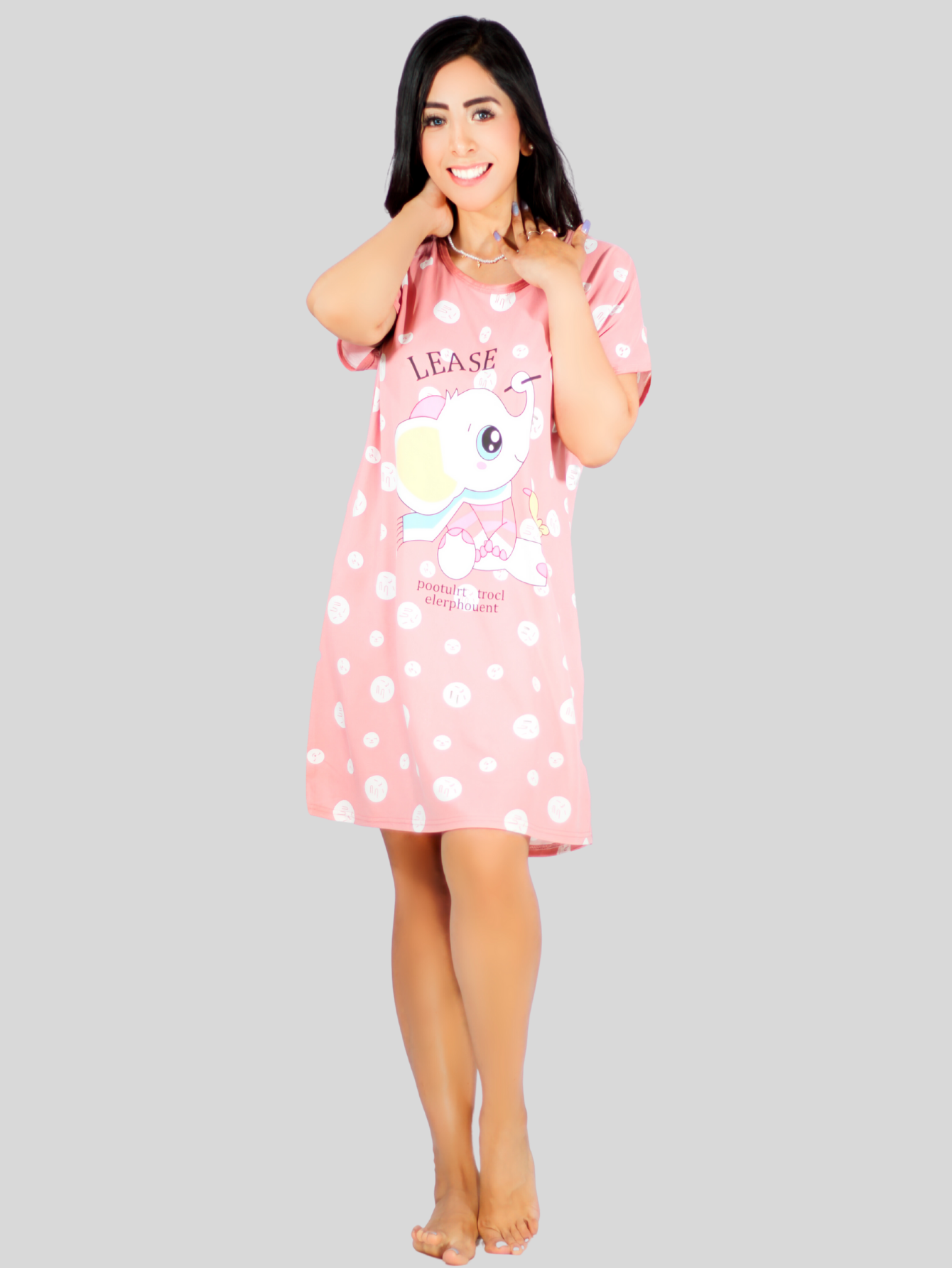 Foto 3 pulgar | Camisón Aesthetic Rosa de Dormir para Mujer