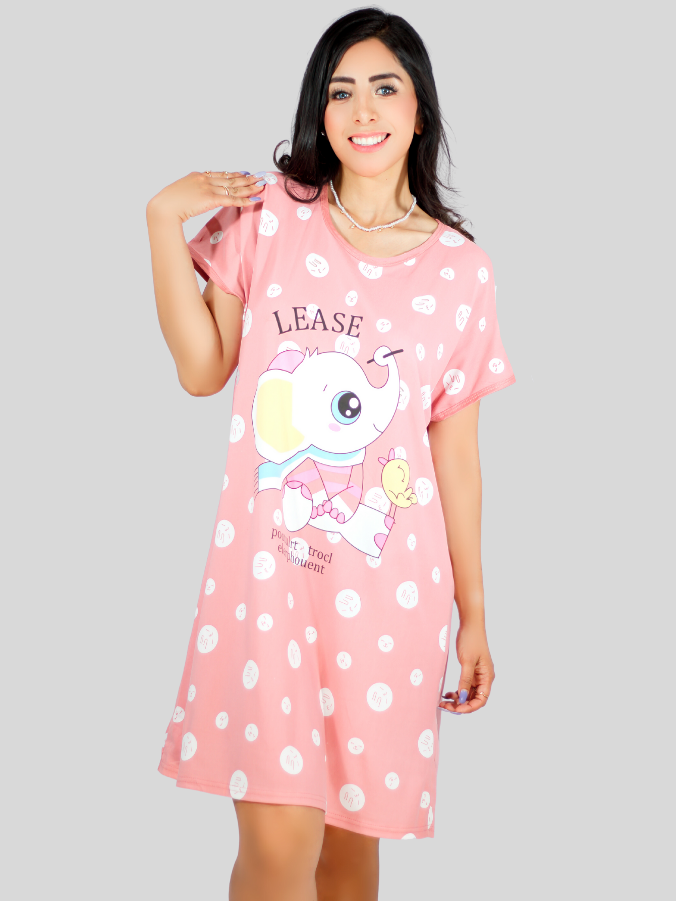 Foto 4 pulgar | Camisón Aesthetic Rosa de Dormir para Mujer