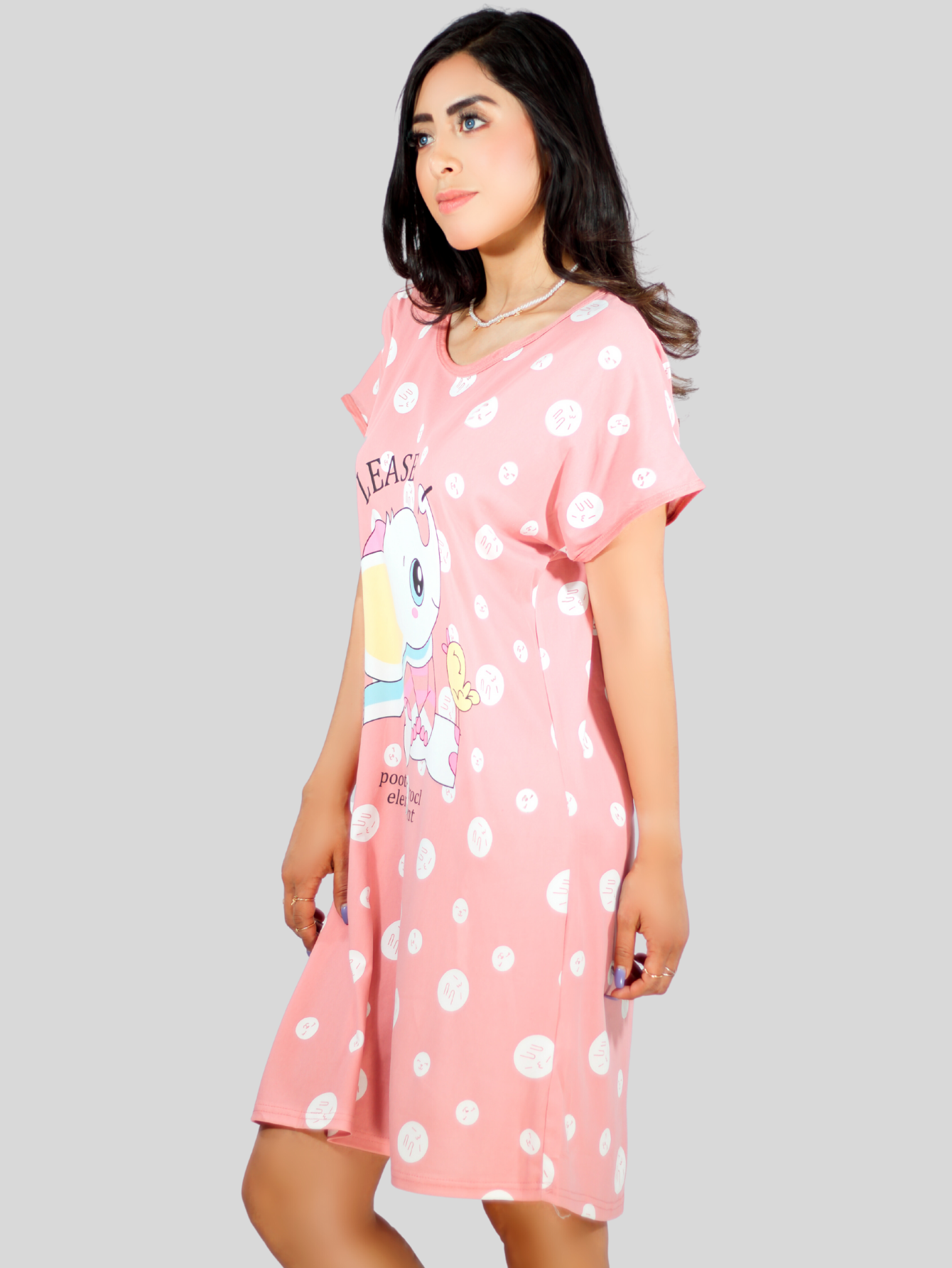 Foto 5 pulgar | Camisón Aesthetic Rosa de Dormir para Mujer