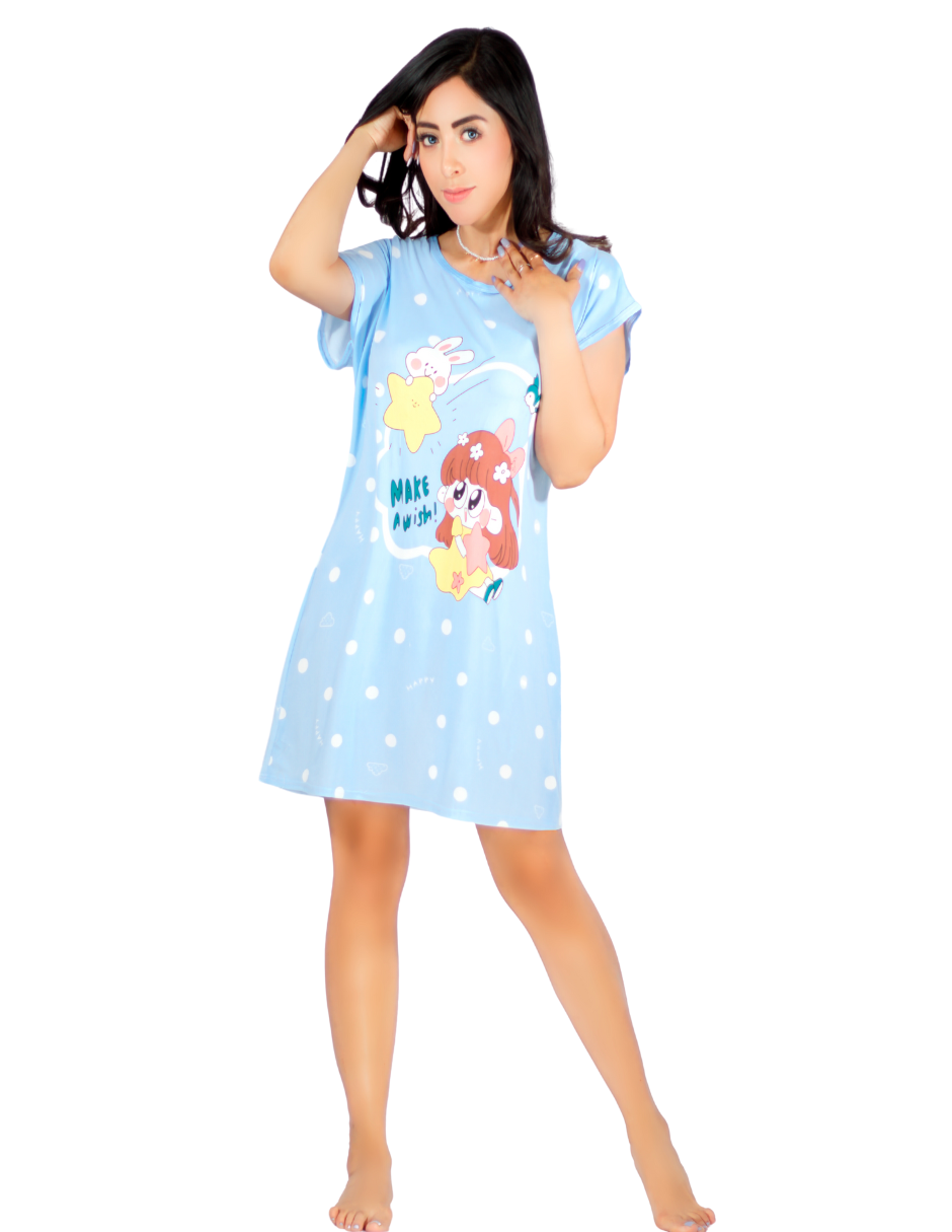 Foto 2 pulgar | Camisón de Dormir Azul para Mujer